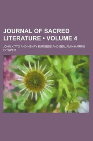 Cover of The Journal of Sacred Literature Volume 4