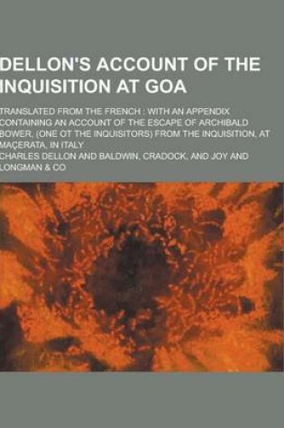 Cover of Dellon's Account of the Inquisition at Goa; Translated from the French