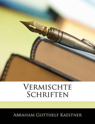 Book cover for Vermischte Schriften, Erster Theil