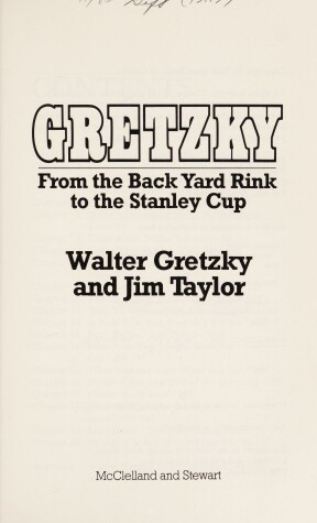 Book cover for Gretzky from Back Yard Rink