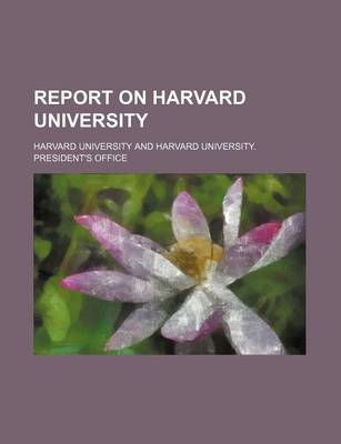 Book cover for Report on Harvard University