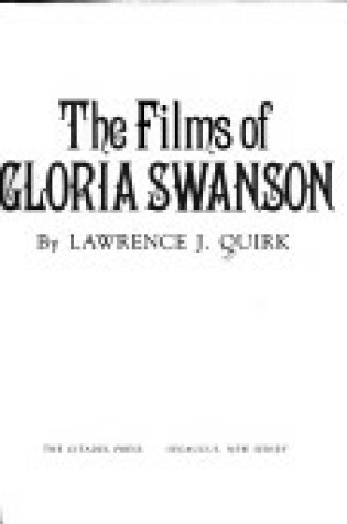 Cover of Films of Gloria Swanson