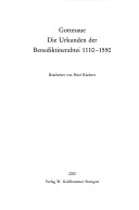 Cover of Gottesaue. Die Urkunden Der Benediktinerabtei 1110-1550