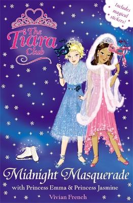 Book cover for The Midnight Masquerade with Princess Emma and Princess Jasmine