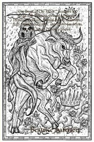 Cover of "The Beast of The Rider:" Features 100 Relax and Destress Coloring Pages of Demons, Centaur, Animal Beast, Warriors, Half-Human Creatures, and More for Stress Relief (Adult Coloring Book)