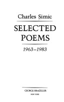 Book cover for Selected Poems, 1963-1983