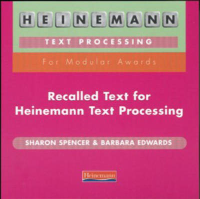 Cover of Recalled Text for Heinemann Text Processing