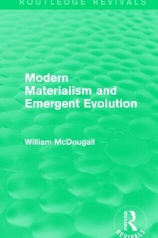 Cover of Modern Materialism and Emergent Evolution