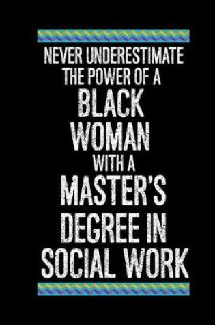 Cover of Never Underestimate The Power Of A Black Woman With A Master's Degree In Social Work