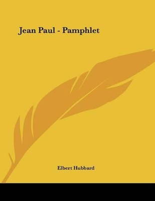 Book cover for Jean Paul - Pamphlet