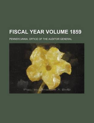 Book cover for Fiscal Year Volume 1859