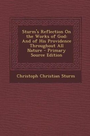 Cover of Sturm's Reflection on the Works of God