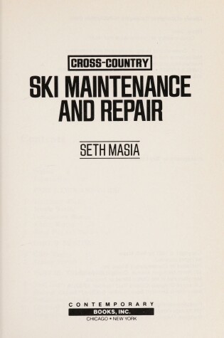 Cover of Cross-country Ski Maintenance and Repair