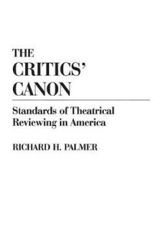 Cover of The Critics' Canon