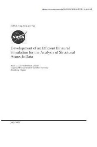 Cover of Development of an Efficient Binaural Simulation for the Analysis of Structural Acoustic Data