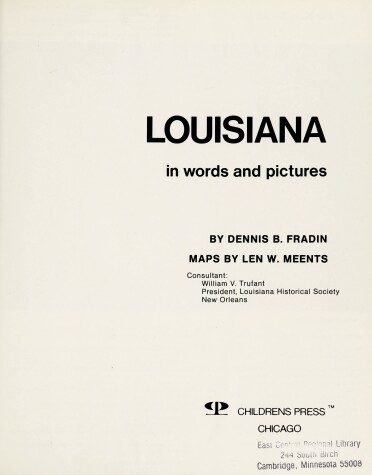 Cover of Louisiana in Words and Pictures
