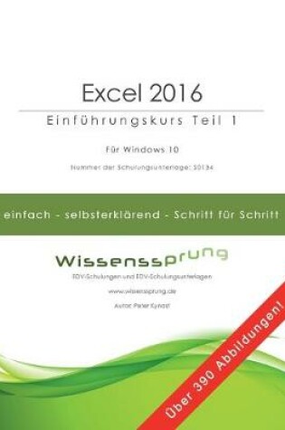 Cover of Excel 2016 - Einführungskurs Teil 1