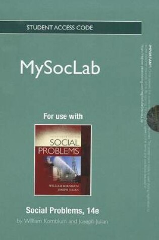 Cover of NEW MyLab Sociology without Pearson eText -- Standalone Access Card -- for Social Problems