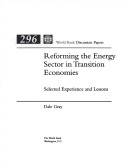 Book cover for Reforming the Energy Sector in Transition Economies