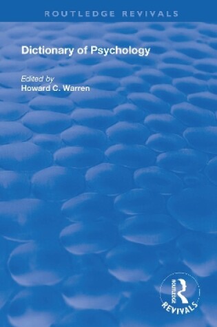 Cover of Dictionary of Psychology