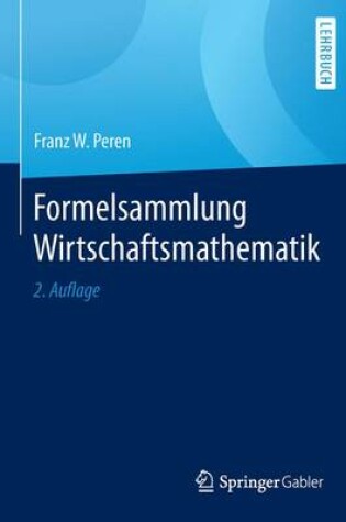 Cover of Formelsammlung Wirtschaftsmathematik