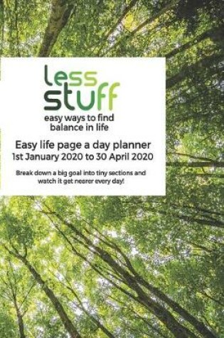 Cover of Easy life page a day planner. 1st Quarter 2020