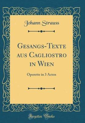 Book cover for Gesangs-Texte Aus Cagliostro in Wien