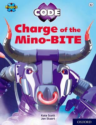 Book cover for Project X CODE: Lime Book Band, Oxford Level 11: Maze Craze: Charge of the Mino-BITE