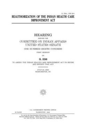 Cover of Reauthorization of the Indian Health Care Improvement Act