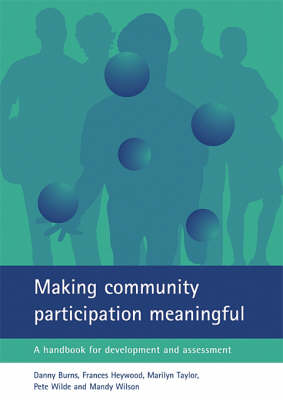 Book cover for Making community participation meaningful