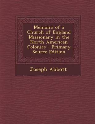 Book cover for Memoirs of a Church of England Missionary in the North American Colonies