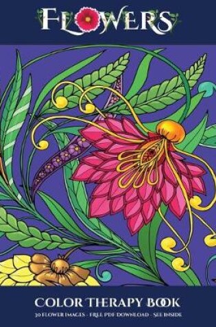 Cover of Color Therapy Book (Flowers)