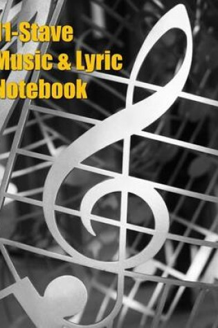 Cover of 11-Stave Music & Lyric Notebook - Silver Treble Clef