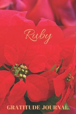 Book cover for Ruby Gratitude Journal