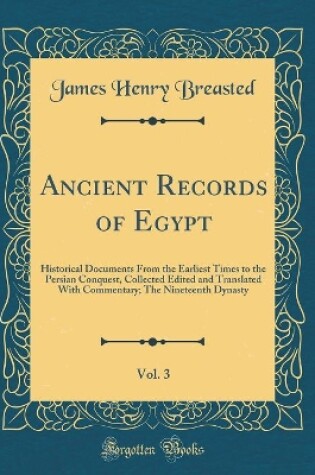 Cover of Ancient Records of Egypt, Vol. 3