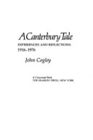 Cover of A Canterbury Tale