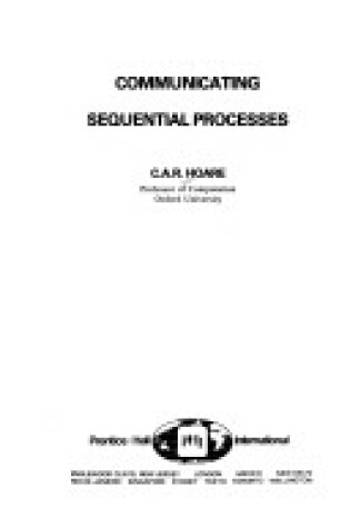 Cover of Communicating Sequential Processes