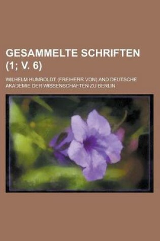Cover of Gesammelte Schriften (1; V. 6)
