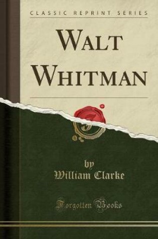 Cover of Walt Whitman (Classic Reprint)