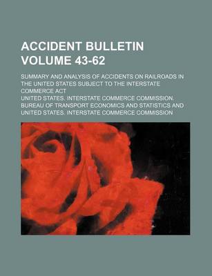 Book cover for Accident Bulletin Volume 43-62; Summary and Analysis of Accidents on Railroads in the United States Subject to the Interstate Commerce ACT