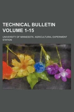 Cover of Technical Bulletin Volume 1-15