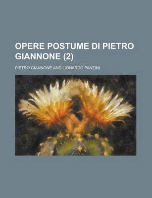 Book cover for Opere Postume Di Pietro Giannone (2)