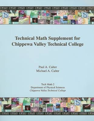 Book cover for Technical Math Supplement for Chippewa Valley Technical College