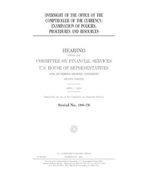 Book cover for Oversight of the Office of the Comptroller of the Currency