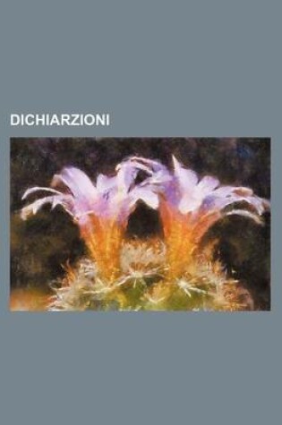 Cover of Dichiarzioni