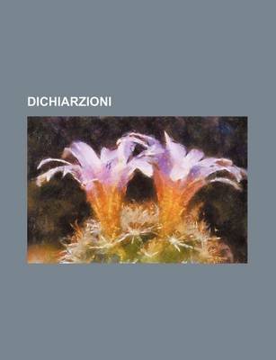 Book cover for Dichiarzioni