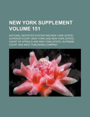 Book cover for New York Supplement Volume 151