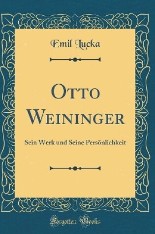 Cover of Otto Weininger
