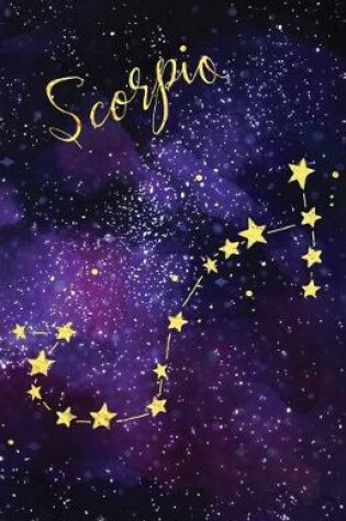 Cover of Journal Notebook Zodiac Sign Scorpio Constellation