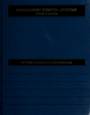 Book cover for Management Control Systems